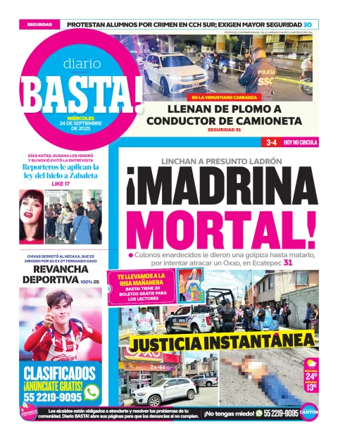 Portada de Basta! (contraportada )