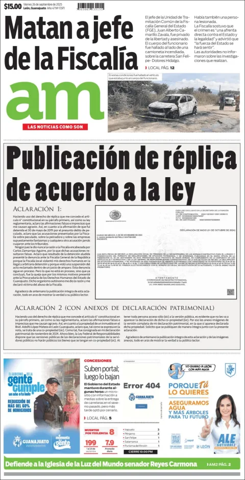 Portada de Am Corredor Industrial del viernes, 26 de septiembre de 2025