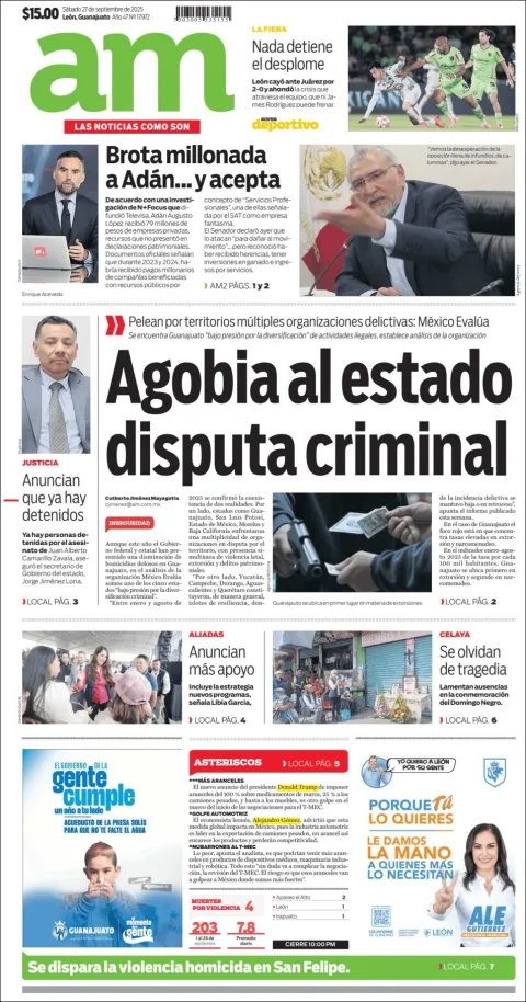 Portada de Am Corredor Industrial del sábado, 27 de septiembre de 2025
