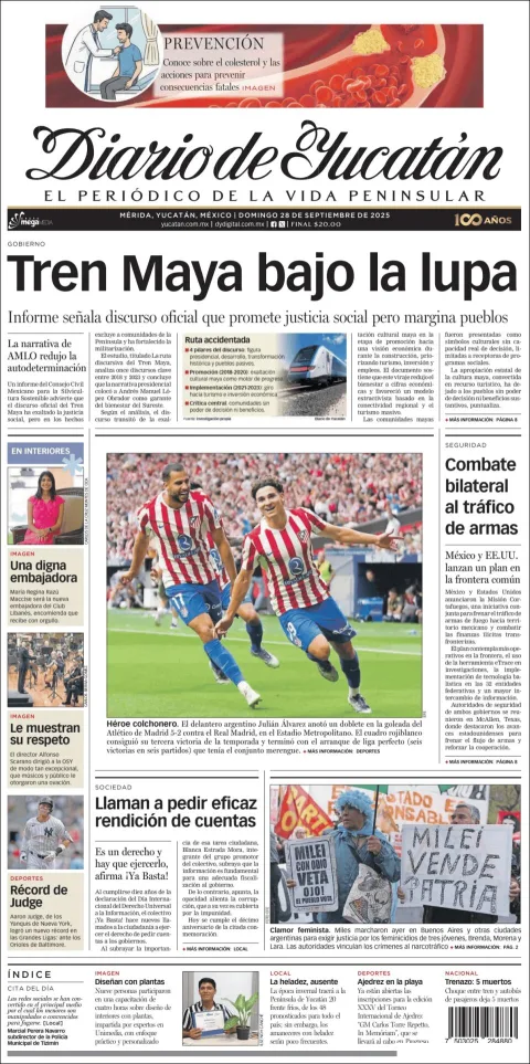 Portada de Diario de Yucatán