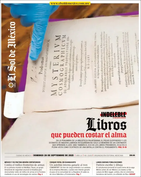 Portada de El Sol de Mexico