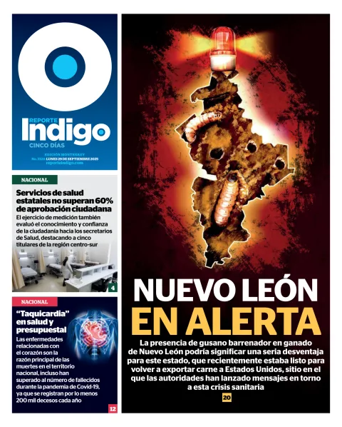 Portada de Reporte Indigo Monterrey del lunes, 29 de septiembre de 2025