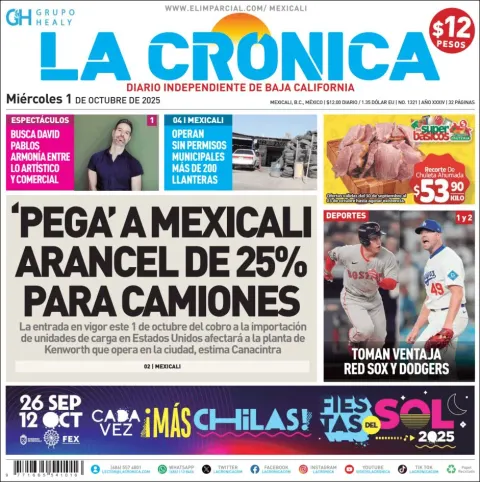 Portada de La Cronica