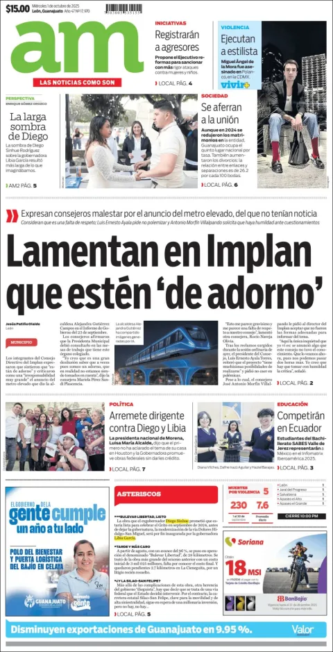 Portada de Am Corredor Industrial del miércoles, 1 de octubre de 2025