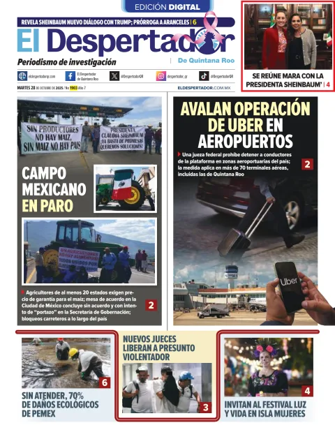Portada de El Despertador de Quintana Roo