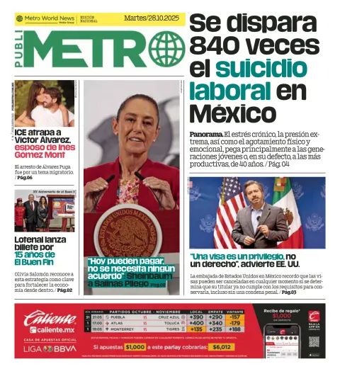 Portada de Publimetro Puebla