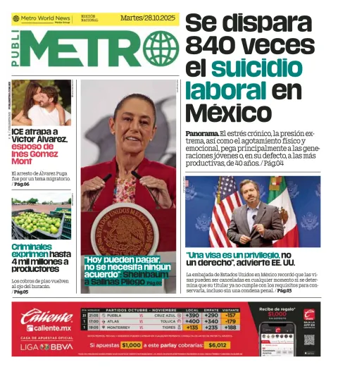 Portada de Publimetro Monterrey