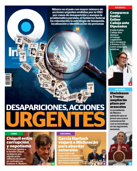Portada de Reporte Indigo Nacional del martes, 28 de octubre de 2025
