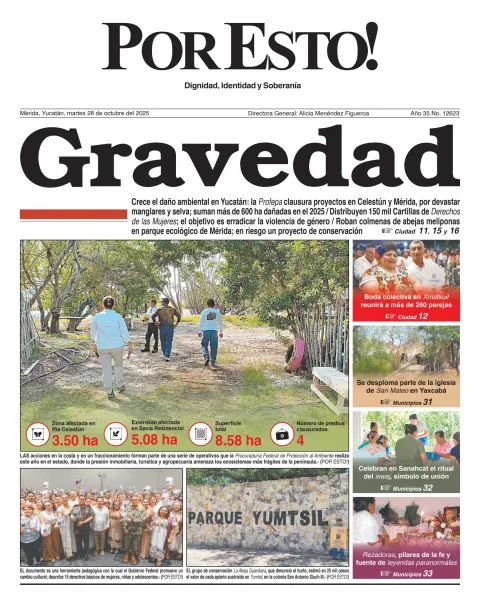Portada de Por Esto (merida, Yucatan) del martes, 28 de octubre de 2025