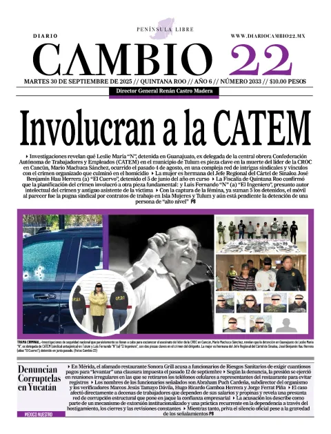 Portada de Diario Cambio 22 (portada)