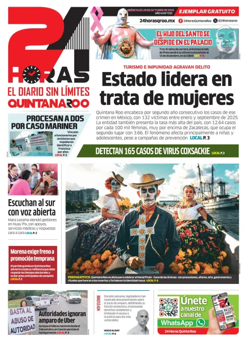 Portada de 24 Horas Quintana Roo