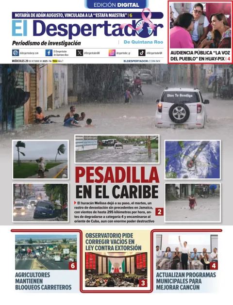 Portada de El Despertador de Quintana Roo