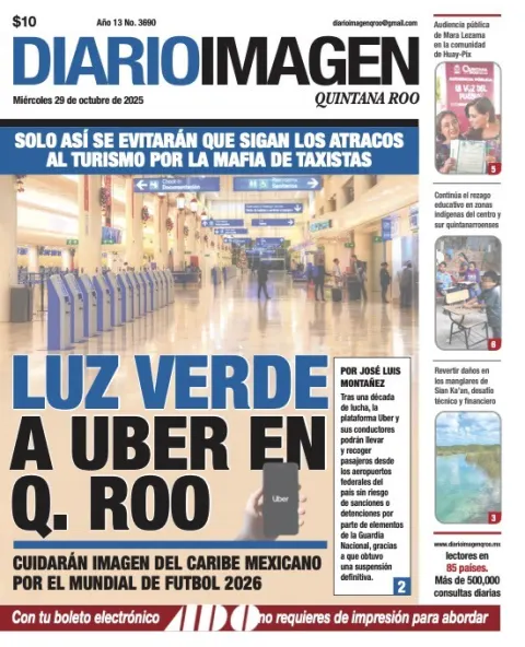Portada de Diario Imagen Quintana Roo