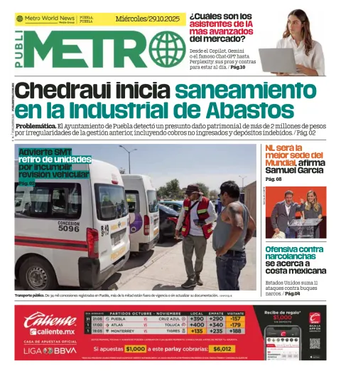 Portada de Publimetro Puebla