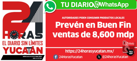 Portada de 24 Horas Yucatan del miércoles, 29 de octubre de 2025