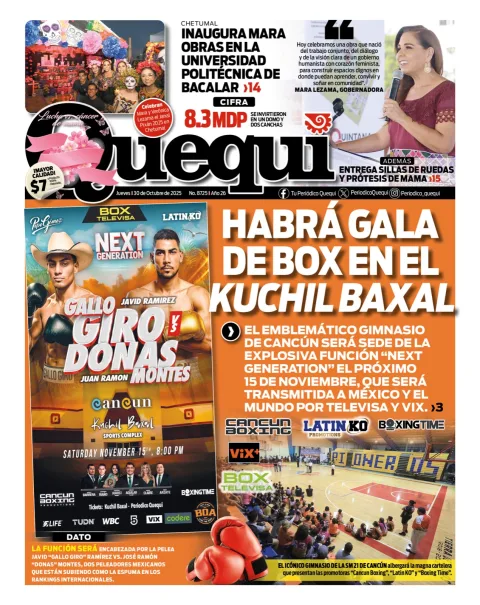Portada de Quequi del jueves, 30 de octubre de 2025