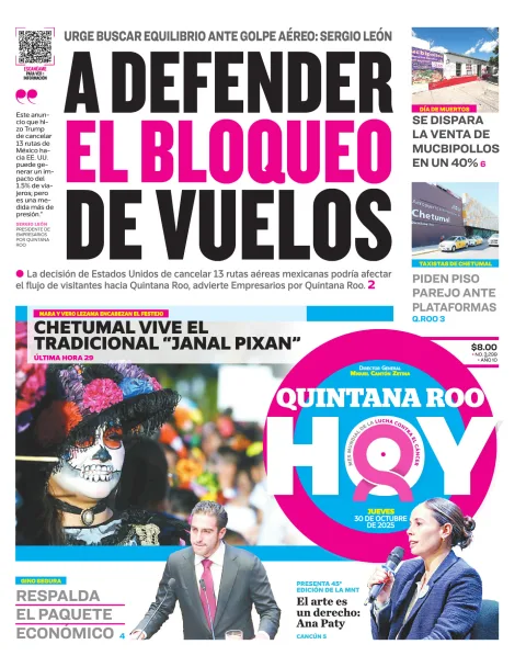 Portada de Quintana Roo Hoy (portada)