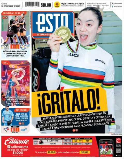 Portada de Esto del jueves, 30 de octubre de 2025