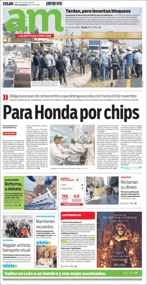 Portada de Am Corredor Industrial del jueves, 30 de octubre de 2025