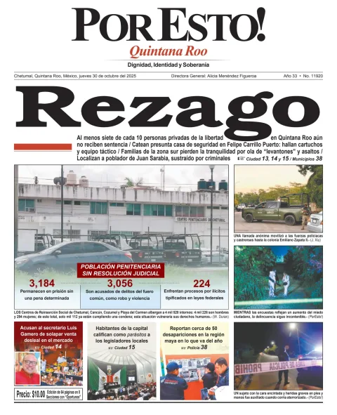 Portada de Por Esto (quintana Roo Chetumal)