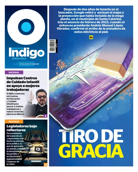 Portada de Reporte Indigo Monterrey del jueves, 30 de octubre de 2025