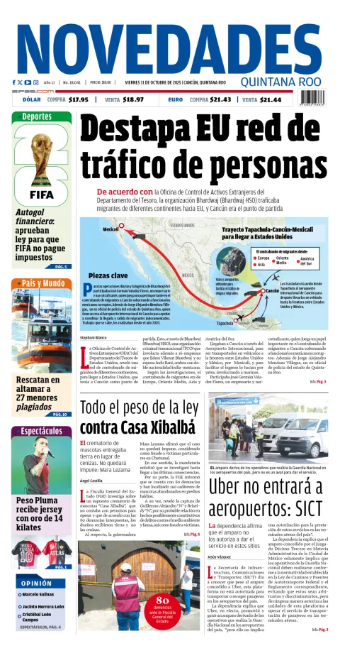 Portada de Novedades Quintana Roo