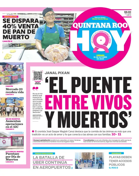 Portada de Quintana Roo Hoy (portada)