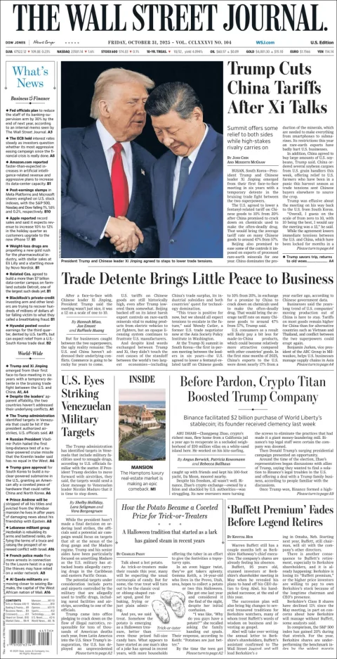 Portada de The Wall Street Journal