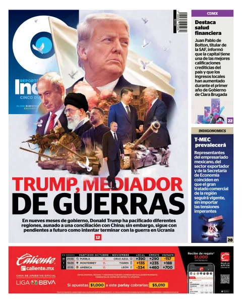 Portada de Reporte Indigo Nacional del viernes, 31 de octubre de 2025
