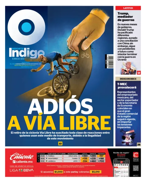 Portada de Reporte Indigo Monterrey del viernes, 31 de octubre de 2025