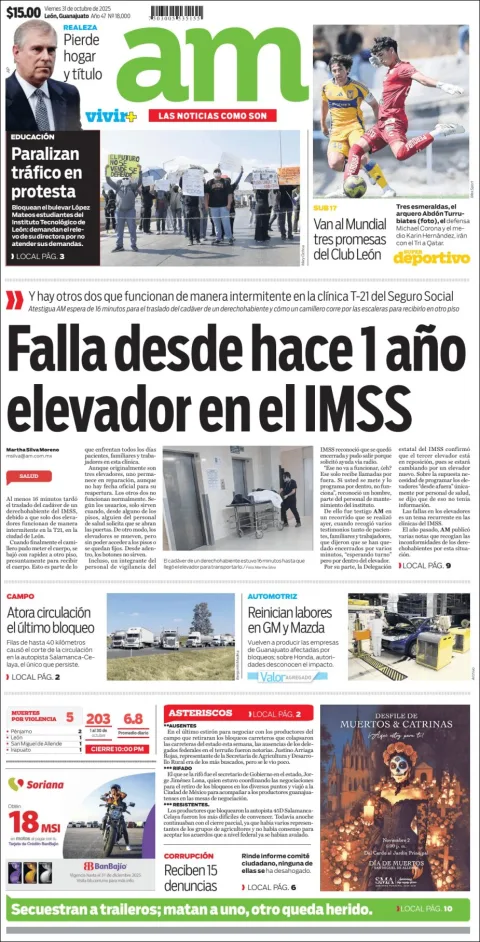 Portada de Am Corredor Industrial del viernes, 31 de octubre de 2025
