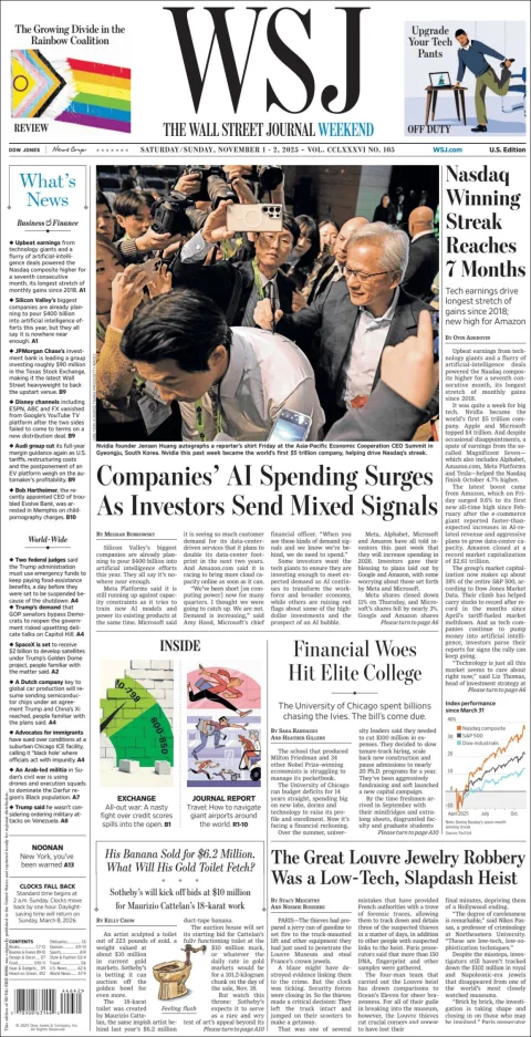 Portada de The Wall Street Journal