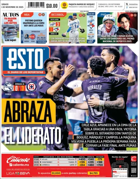 Portada de Esto del sábado, 1 de noviembre de 2025
