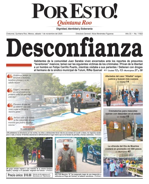 Portada de Por Esto (quintana Roo Chetumal)
