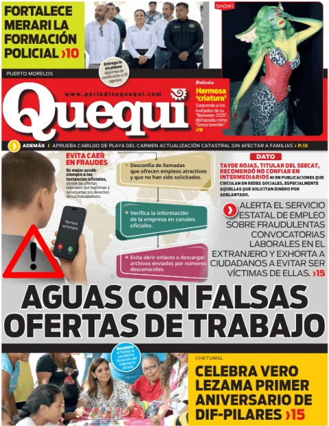 Portada de Quequi (contraportada) del sábado, 1 de noviembre de 2025