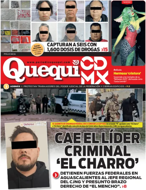 Portada de Quequi CDMX (contraportada) del sábado, 1 de noviembre de 2025