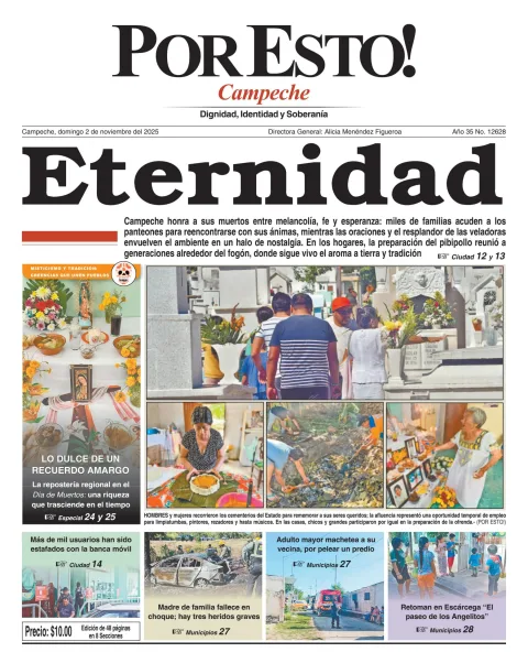 Portada de Por Esto (campeche) del domingo, 2 de noviembre de 2025