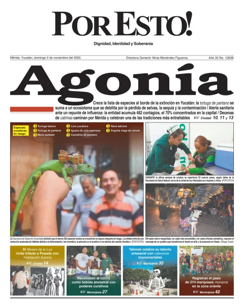 Portada de Por Esto (merida, Yucatan) del domingo, 2 de noviembre de 2025