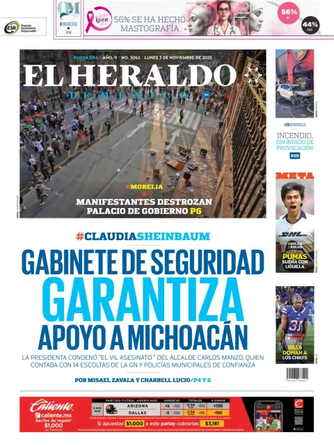 Portada de El Heraldo de Mexico