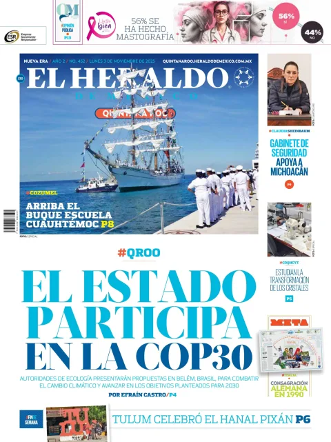 Portada de El Heraldo de Mexico - Quintana Roo