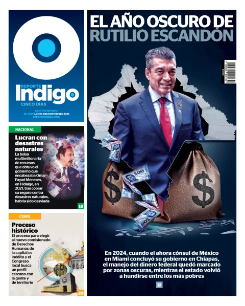 Portada de Reporte Indigo Nacional del lunes, 3 de noviembre de 2025