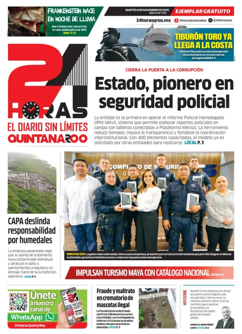 Portada de 24 Horas Quintana Roo