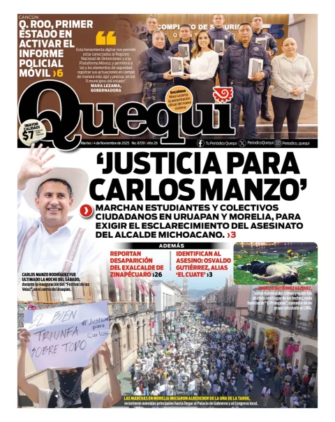 Portada de Quequi del martes, 4 de noviembre de 2025