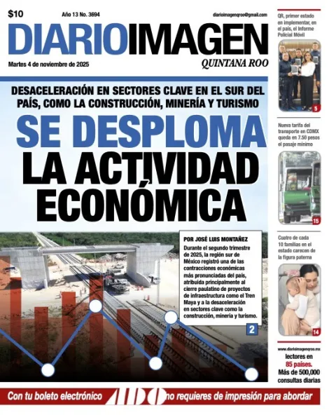 Portada de Diario Imagen Quintana Roo del martes, 4 de noviembre de 2025