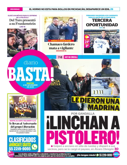Portada de Basta! (contraportada )