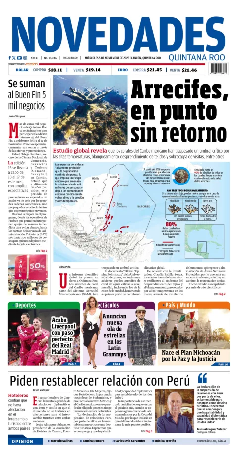Portada de Novedades Quintana Roo