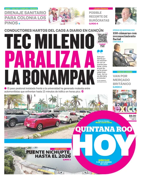 Portada de Quintana Roo Hoy (portada)