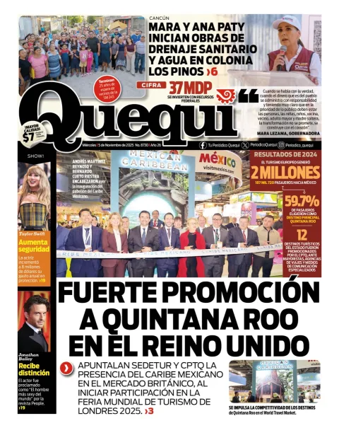 Portada de Quequi del miércoles, 5 de noviembre de 2025