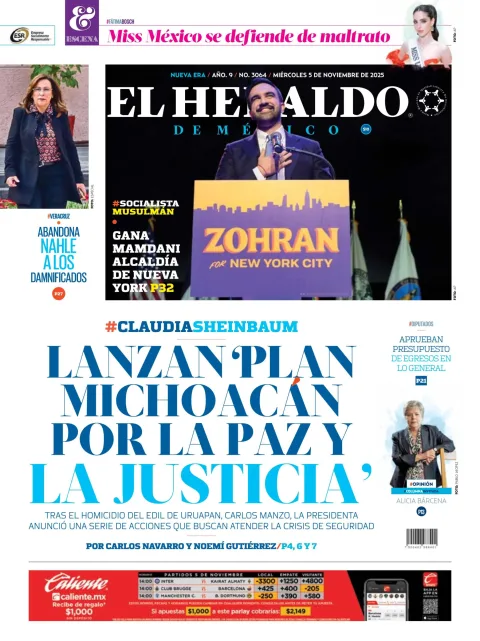 Portada de El Heraldo de Mexico