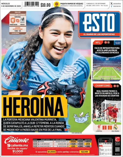 Portada de Esto del miércoles, 5 de noviembre de 2025